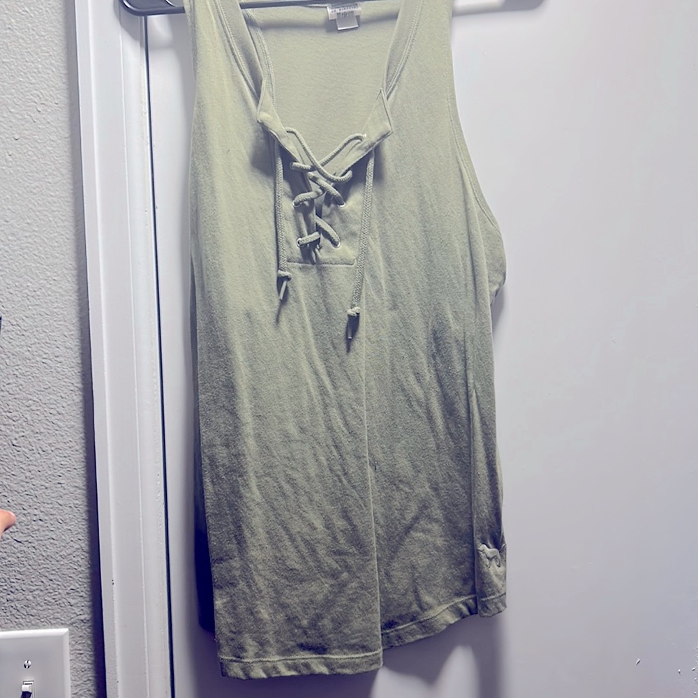 Medium Army Green PINK tank top